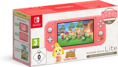 Produktbild von Nintendo Switch Lite Animal Crossing: NH Isabelle Aloha Ed.