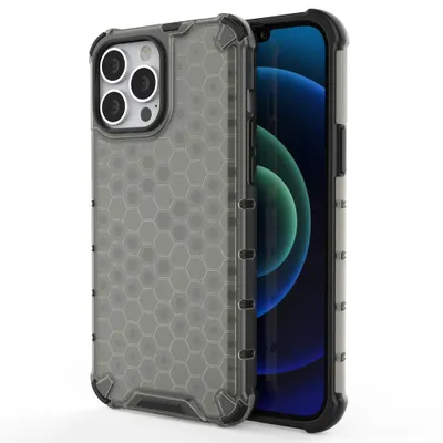 Produktbild von Hurtel Honeycomb, Mantelhülle, Apple, iPhone 13 Pro Max, 17 cm (6.7"), Schwarz