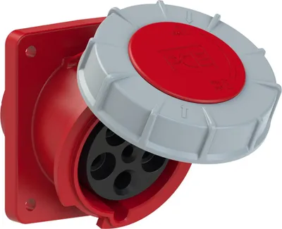 Produktbild von Winkel-Einbausteckdose POWER TWIST 63A 400V 3P+Z+N IP67