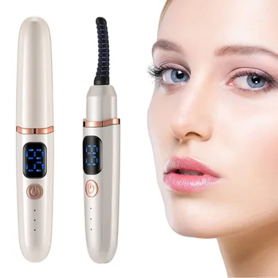 Produktbild von Wimpernzangen, elektrische Wimpernzange, mit 3 Temperaturmodi, beheizbare Wimpernzange, Typ-C-Aufladung, schneller, langanhaltender Schwung, Weiß