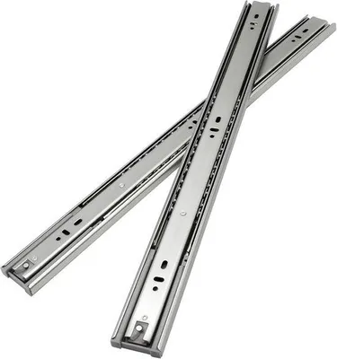 Image de Glissières pour tiroirs Éléments coulissants robustes à fermeture amortie Rails de guidage 45 mm 550 mm, 4 pièces