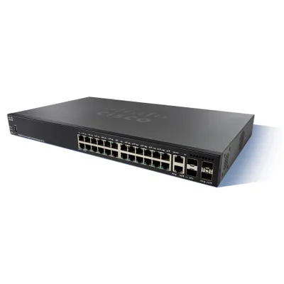 Produktbild von Cisco SG350X-24, Managed, L3, Gigabit Ethernet (10/100/1000), Rack-Einbau, 1U