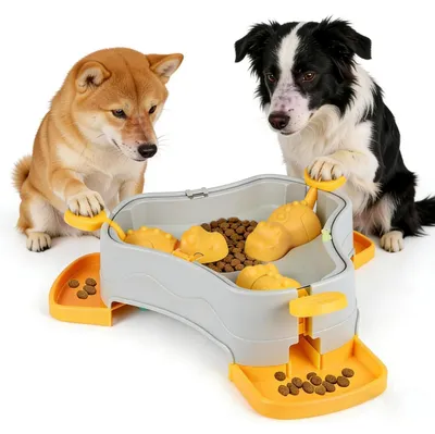 Produktbild von Hundespielzeug Intelligenzspielzeug für Hunde Kleine/mittlere/große Hunde Grau/Gelb