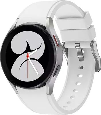Produktbild von SYSTEM-S Armband flexibel aus Silikon 20mm für Samsung Galaxy Watch 4 Smartwatch Weiß