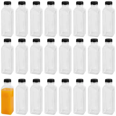 Productafbeelding van Set van 24 Herbruikbare Sapflessen met Deksels 500ml