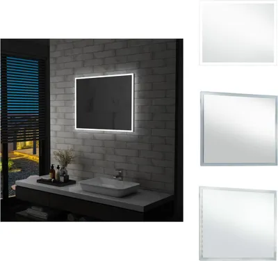 Produktbild von vidaXL Badezimmer-Wandspiegel mit LEDs 80x60 cm -  Spiegel