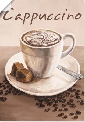 Produktbild von ARTland Poster Cappuccino - Kaffee Größe: 70x100 cm