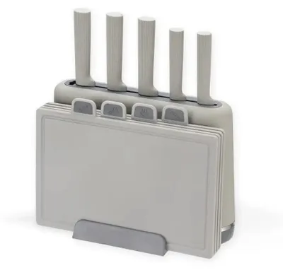 Produktbild von Messerset und Schneidebretter auf Ständer MR-1412-GREY MAESTRO