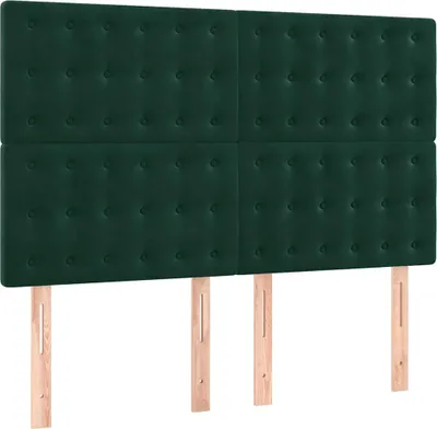 Obrázok produktu pre vidaXL Čelo postele tmavozelené 144x5x118/128 cm zamat