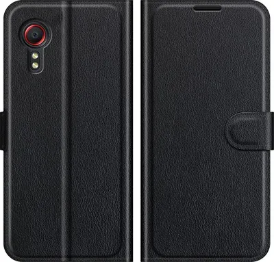 Produktbild von Mobigear Classic Schutzhülle für Samsung Galaxy Xcover 5 – Klapphülle/Etui mit Geldbörsenfunktion – Schwarz