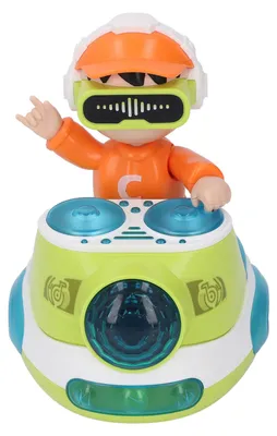 Obrázek produktu pro DJ Bounce Beat Rock Boy – taneční hračka s hudbou, blikajícími světly, univerzálním kolečkem a automatickým pohybem, robotické autíčko pro batolata, zelené