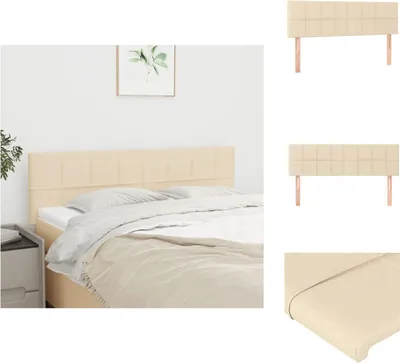 Immagine prodotto di vidaXL Testiere 2 pezzi Tessuto crema 72x5x78/88 cm - Testate e piedi