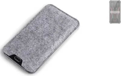 Produktbild von K-S-Trade Filz Handyhülle kompatibel mit FOSSiBOT F101P Schutzhülle Filztasche Filz Tasche Case Sleeve Handy Hülle Filzhülle grau