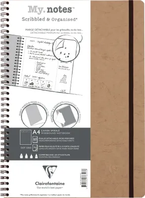 Produktbild von Clairefontaine 5x My.Notes Age Bag Spiralheft A4, 60 Blatt Tabak 78343C