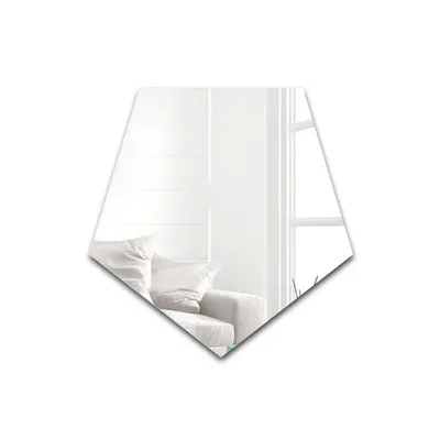 Image de Miroir géométrique PENTA, dimensions 120 x 114 cm, à fixer au mur