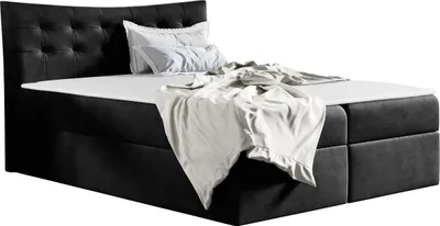 Produktbild von MIRJAN24 Boxspringbett Havana, Moderne Doppelbett mit zwei Bettkästen, Schlafzimmer Ehebett (Kronos 07, Größe: 200x200 cm)