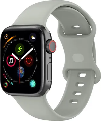 Produktbild von Bizon Strap Uhr Silikon Apple Uhr 44/45/46/49 mm hellgrau