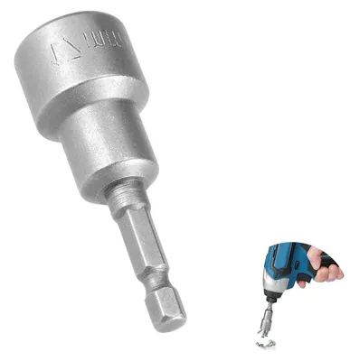 Productafbeelding van Magneetdop 17 mm met 1/4 Inch Zeskantschacht, voor doe-het-zelf en autoreparatie
