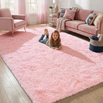 Immagine prodotto di Tappeto shag super morbido per soggiorno, 183x229 cm