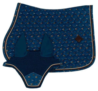 Obrázok produktu pre Podsedlová deka Kentucky Horsewear Velvet Horse s potlačou „Springen“