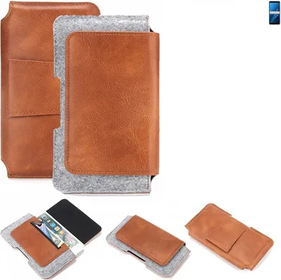 Produktbild von K-S-Trade Handyhülle Schutzhülle kompatibel mit Samsung Galaxy A8 (2018) Duos Gürteltasche Holster Gürtel Tasche Smartphone Tasche Handy Hülle PU