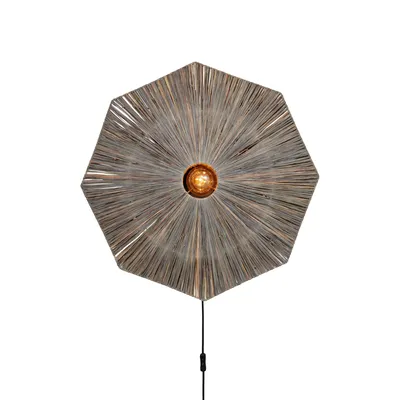 Produktbild von GOOD&MOJO - Wandlampe Panama - Dunkelgrau - 65x7x65cm