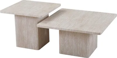 Produktbild von Couchtischset Destiny | 60 x 60 x 52 cm / 80 x 80 x 42 cm | Beigefarbenes Design