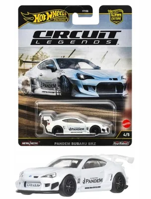 Hot Wheels Premium Circuit Legends Pandem Subaru BRZ toy car in its packaging.