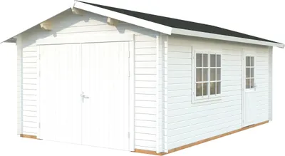 Produktbild von Einzelgarage Palmako Roger 19 m² mit Holztor 426 x 598 cm weiß