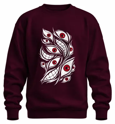 Immagine prodotto di Felpa con cappuccio, modello pullover, "Seraphim Biblisch Korrekter Japan Y2K", colore bordeaux, taglia XXL