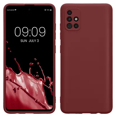 Produktbild von kwmobile Handyhülle für Samsung Galaxy A51 Hülle - weiches Handy Silikon Case - Schutzhülle Cover - Bordeaux Violett