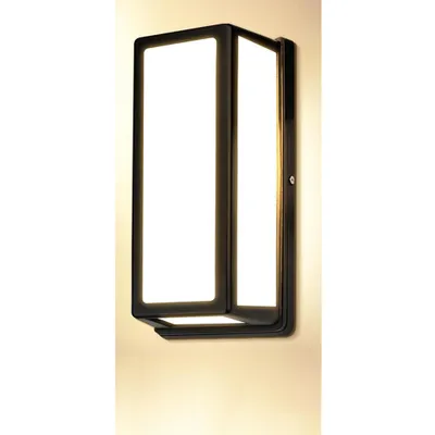 Obrázok produktu pre LED nástenné svietidlo čierne vnútorné vonkajšie, moderné hliníkové nástenné svietidlo, IP65 vodotesné vonkajšie svietidlá nástenné osvetlenie pre obývaciu izbu spálňu chodbu, 38 cm