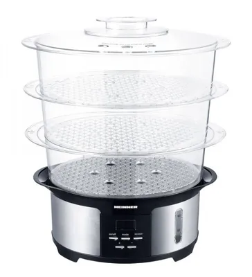 Zdjęcie produktu dla Heinner HSA-1000XMC, 3 kosz., Czarny, Stal nierdzewna, Wolnostojący, Przyciski, Stal nierdzewna, 1,4 l