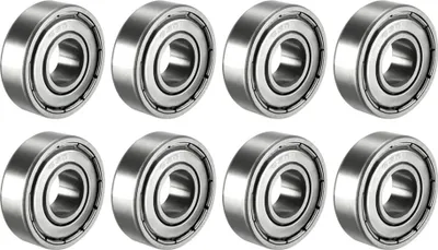 Produktbild von 8 Stück 6201ZZ Rillenkugellager Kugellager Doppelt Versiegelt Kohlenstoffstahl Miniaturlager 12mmx32mmx10mm