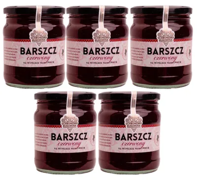 Image de Bortsch rouge au bouillon de légumes 400 ml - Schronisko Bukowina - 5x