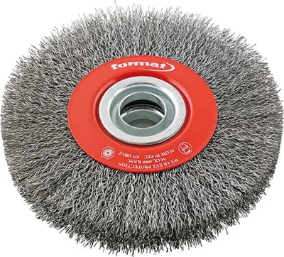 Produktbild von FORMAT Rundbürste Stahldraht 200x30mm, Bürstendurchmesser:150 mm, Drahtstärke:0,3 mm, Bürsten-Ø:150 mm