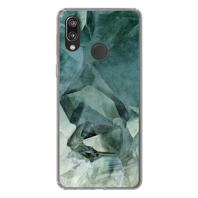Produktbild von MuchoWow® Handyhülle Schutzhülle Hülle für Huawei P20 Lite (2020) Kristall - Naturstein - Luxus Silikon Softcase Handy Hülle - Kartenhalter