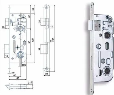 Obrázek produktu pro HOBES zámek zadlabací 01-16 P-L 90/60 Zn WC 498231