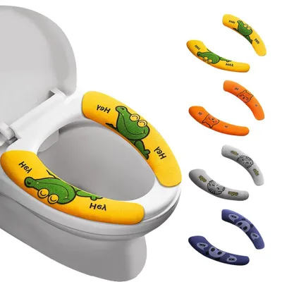 Produktbild von Toilet Sitzauflage 4 Stück, Flauschig, Waschbar Und Wiederverwendbar, Für Kalte Wintermonate