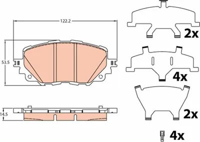 Produktbild von TRW Bremsbeläge Satz Vorne für MAZDA MX-5 IV (ND) GDB2200