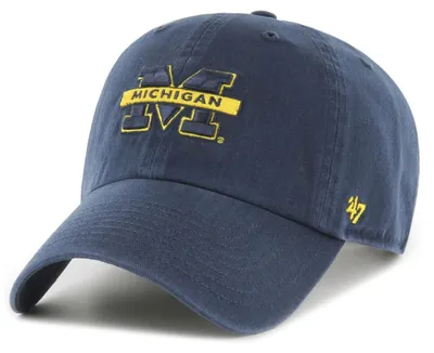 Immagine prodotto di Cappellino con visiera regolabile 47 Brand - CLEAN UP Michigan Wolverines blu navy