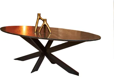 Produktbild von Couchtisch Menza Marmor Metall Schwarz 130 x 70 x 46 cm