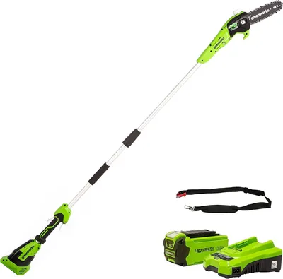 Produktbild von Greenworks G40PSFK2 Akku Hochentaster,20 cm Blattlänge, 8 m/s Kettengeschwindigk
