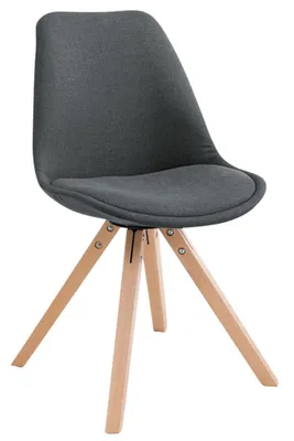 Image de Chaise visiteur Toulouse tissu Natura Square gris foncé