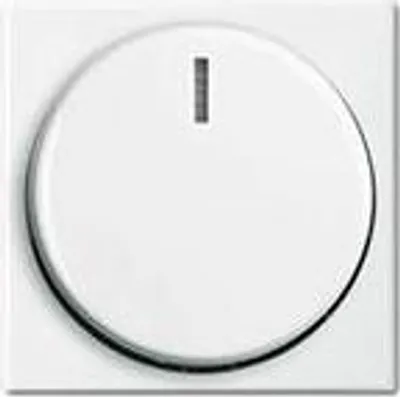 Produktbild von BUSCH-JÄGER, LED-Drehdimmer (LED Dimmer) 6523 U-102 mit Dimmerscheibe Zentralscheibe 2115-914 in Balance Si alpinweiß (6523U 102) 6523U102