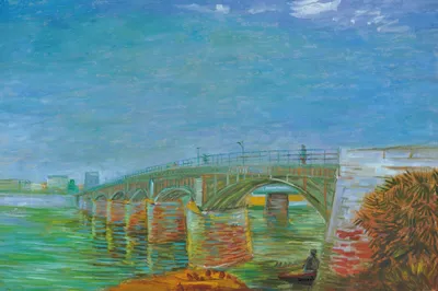 Obrázek produktu pro Vincent Van Gogh umělecký obraz v tisku - Most přes Seinu v Asnières, 1887 (120 x 180 cm)