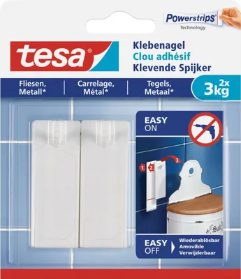 Immagine prodotto di Chiodo adesivo per piastrelle e metallo (3kg) PU=8x2 pezzi bianco