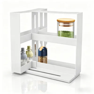 2-stufiger Gewürzregal-Organizer, drehbar, 28x29x11 cm
