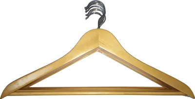 Produktbild von TrendLine Kleiderbügel mit Steg 8 Stück Holz natur