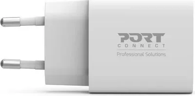 Immagine prodotto di Caricabatterie USB-C, Port Designs 900031EU, alimentazione 20 W, bianco, compatto, compatibile con USB-C